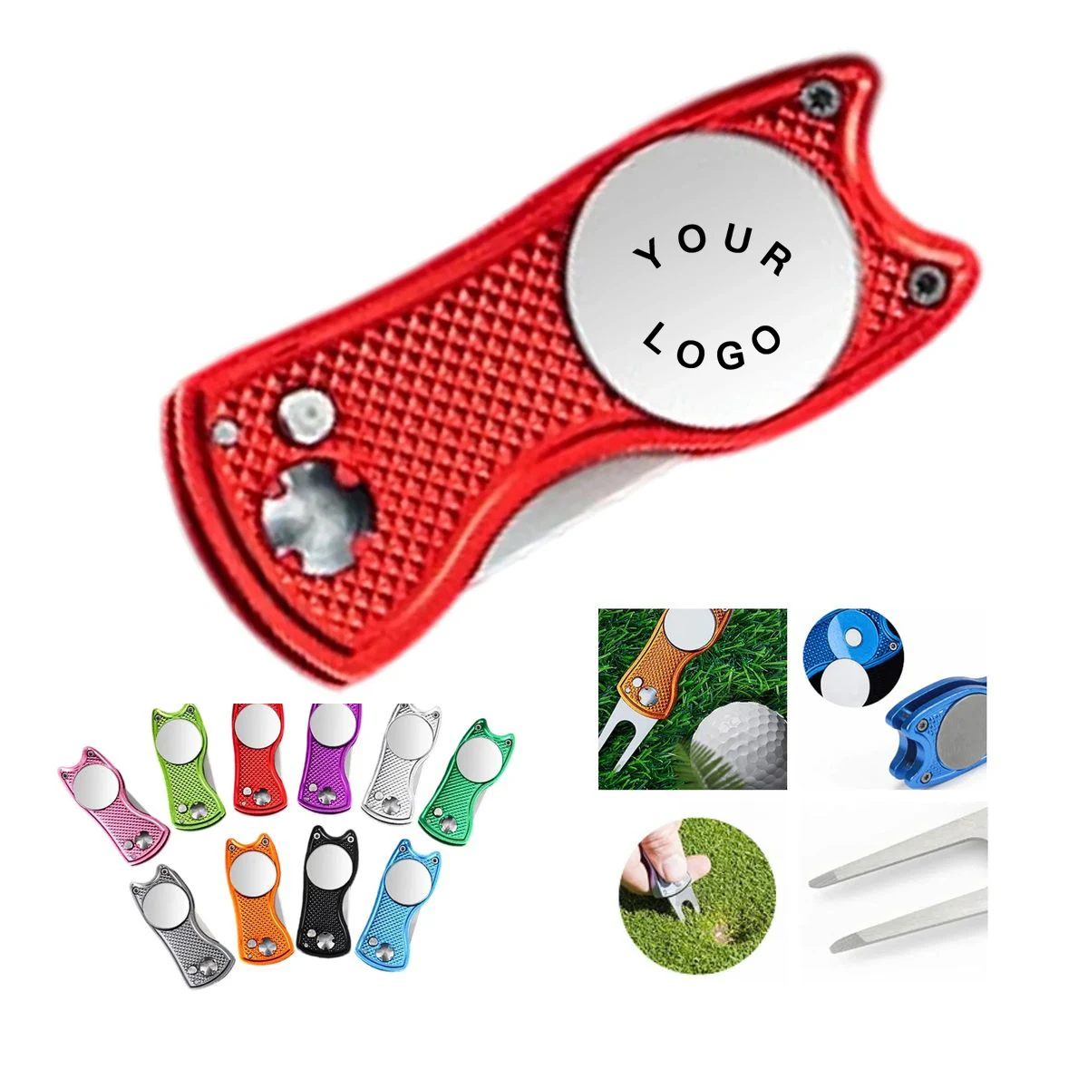 Golf Accessory Tool with Ball Marker Magnet 1