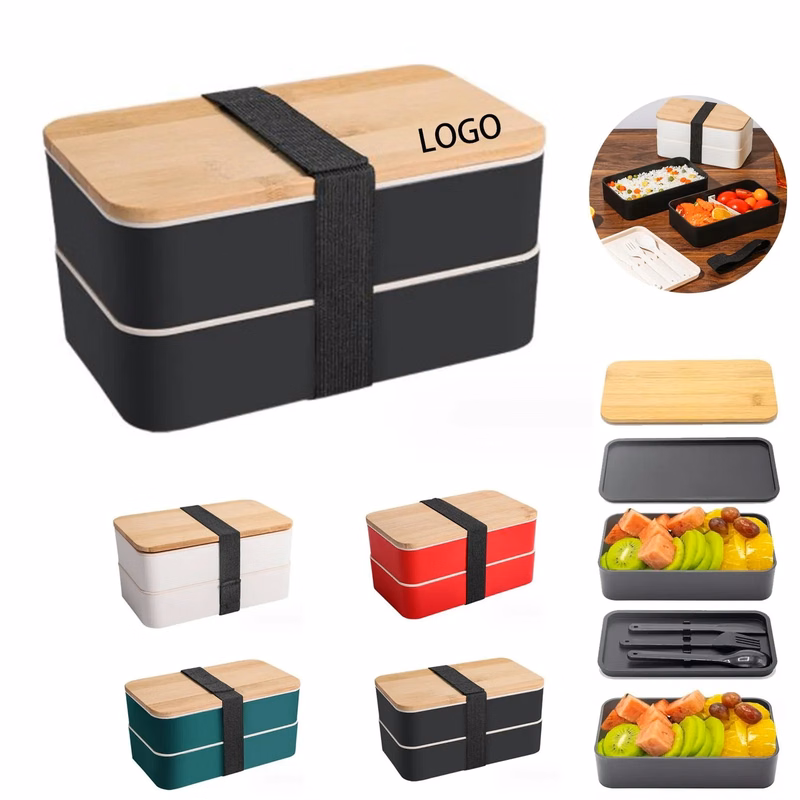 Wheat Straw Bento Lunch Box With Tableware Set