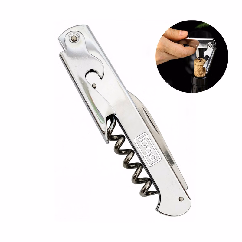 Double Hinged Stainless Steel Folding Waiter's Corkscrew