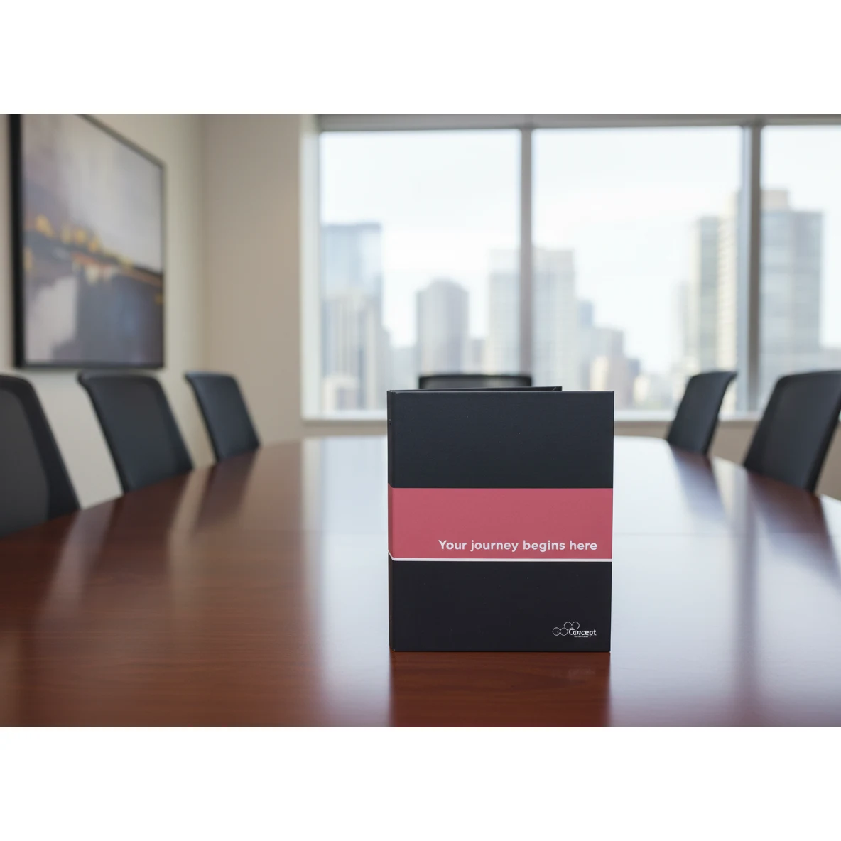 1" Round Ring 8.5" x 5.5" 4 color Turned Edge Binder 1