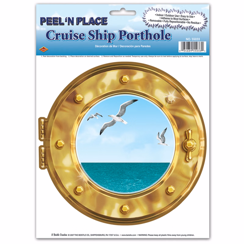 Cruise Ship Porthole Peel 'n' Place