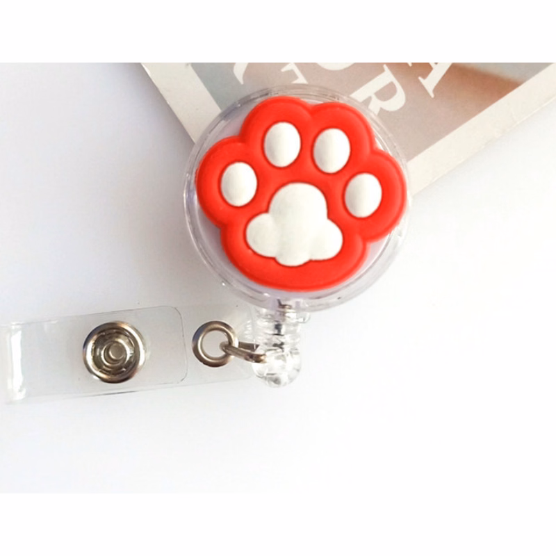 Paw Shaped Custom Badge Reel