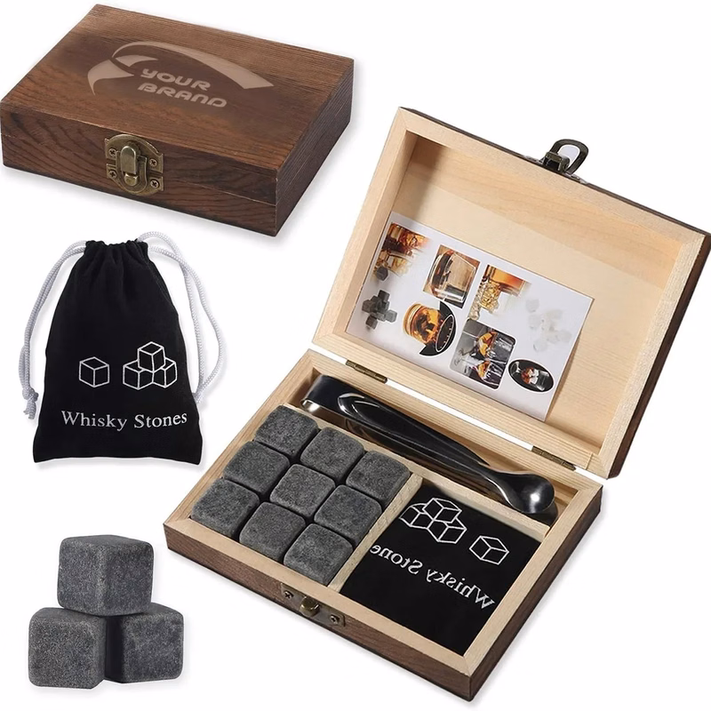 Recyclable Chilling Rocks Ice Wine Stones Frozen Set