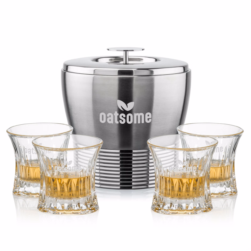 Genoa Ice Bucket & Langstaff On-the-Rocks Set