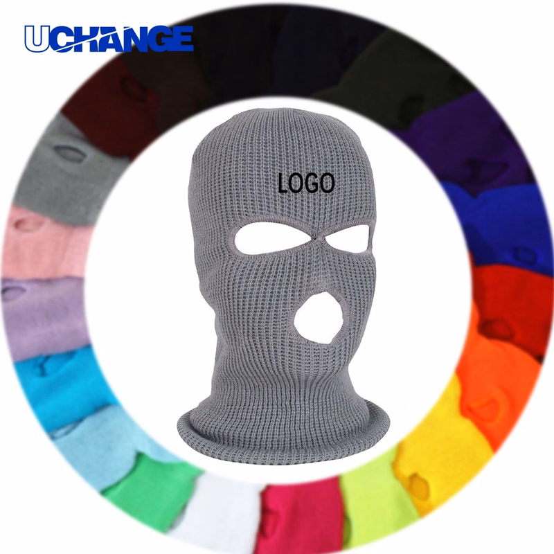 Warm Knitted Full Face Ski Mask with Neck Cover for Outdoors