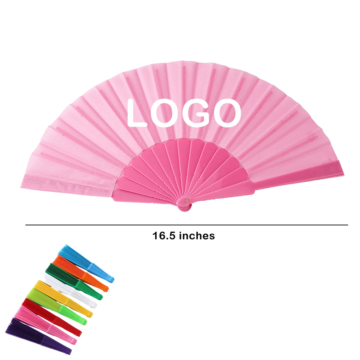 Personalized 14-Rib Oxford Cloth Folding Fan 1