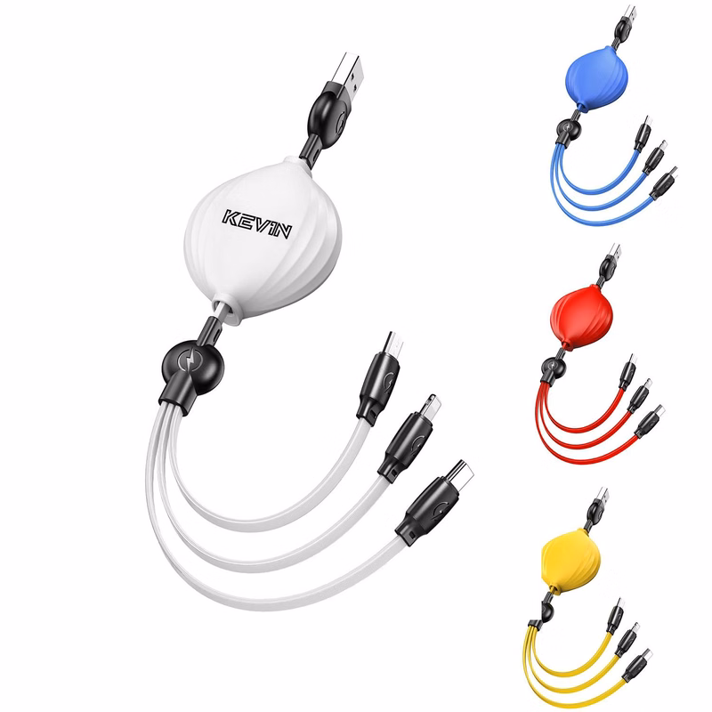 3 In 1 Retractable USB Data Charging Cable