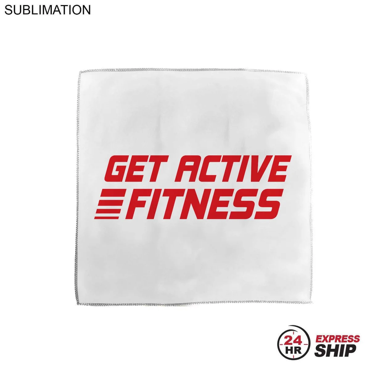 24 Hr Express Ship - Microfiber Moisture Wicking, Cooling, Sweat, Suede Towel, 15x15, Sublimated 1