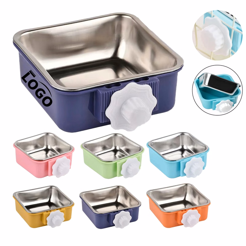 Stainless Steel Removable Hanging Pet Bowl