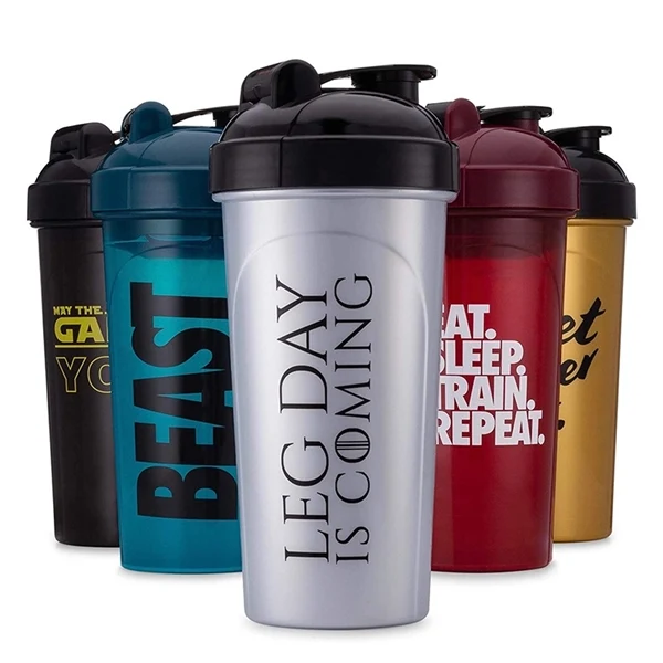 Custom 24 oz Leak Proof Protein Shaker Bottle — Fitness Promotional Giveaway 1