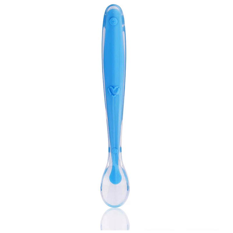 Soft Flexible Silicone Baby Feeding Spoon for Teething Relief and Self-Feeding