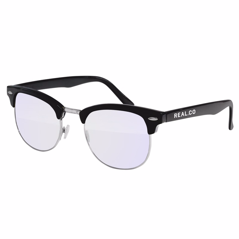 Metal Club Clear Lens Promotional Sunglasses w/ Temple Imprint