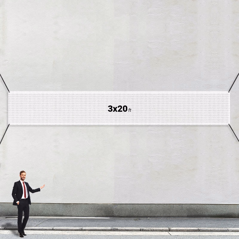 Custom 3' X 20' Mesh Banners