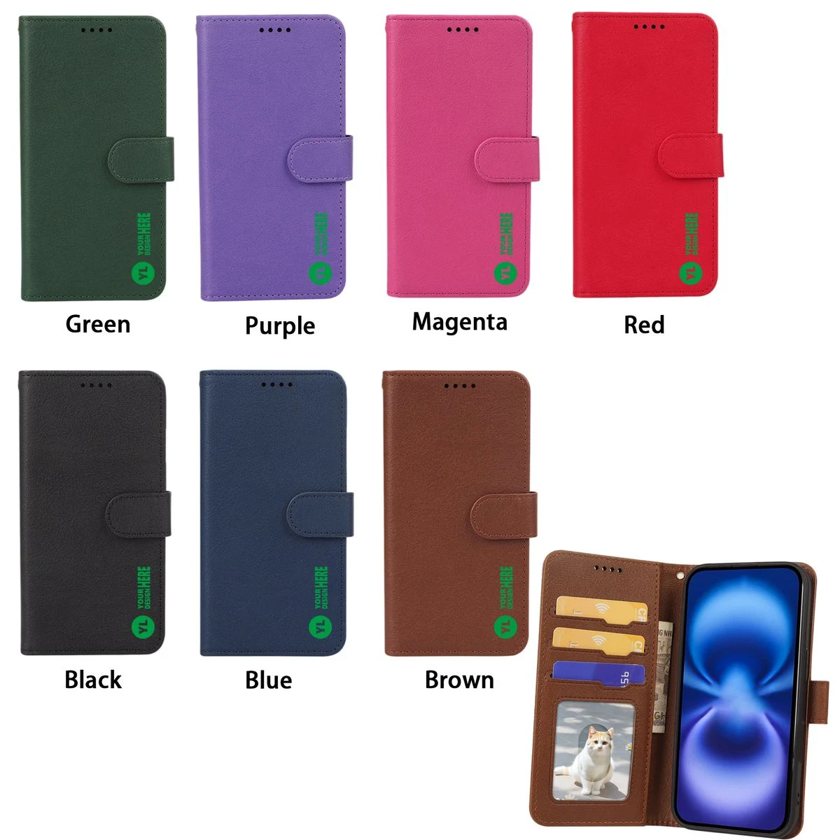 PU Leather Flip Phone Case 1