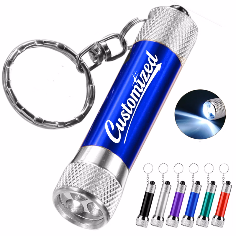 Custom LED Mini Flashlight Keychain