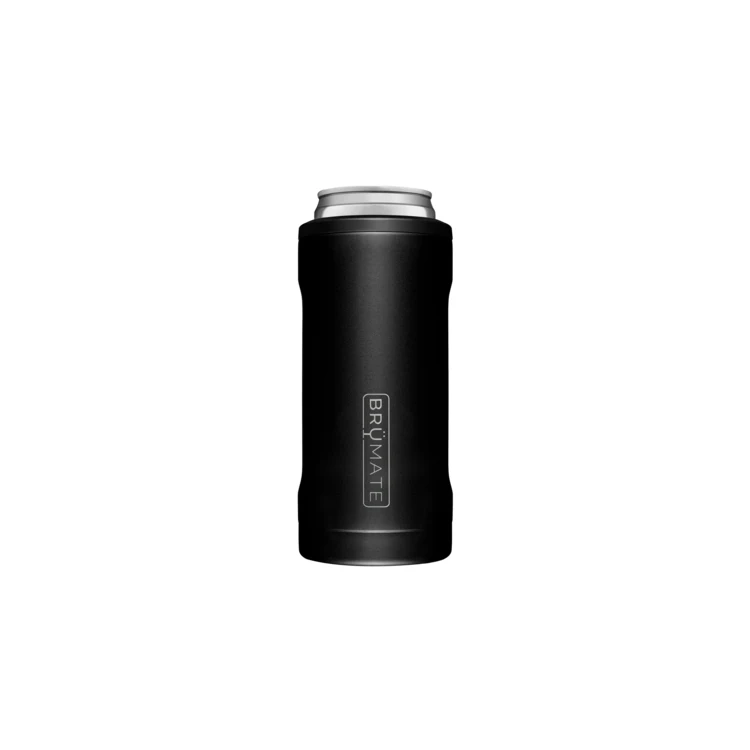 BruMate Hopsulator Slim 12oz - Matte Black, custom koozie with logo imprint 1