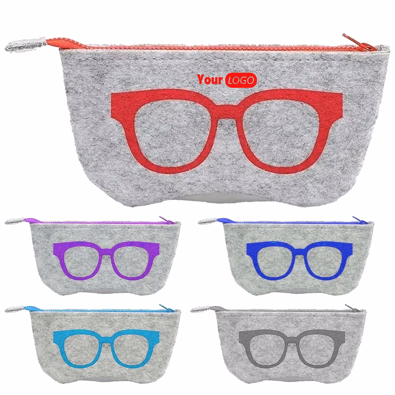 Other Fabric Customizable Felt Glasses Case