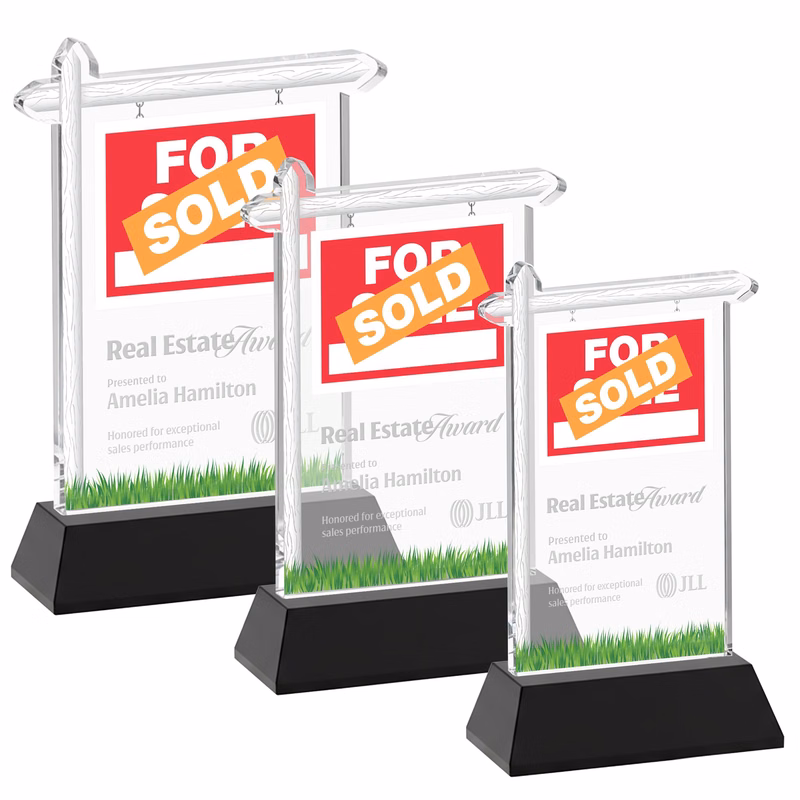 Real Estate Award on Hartford Base - Black