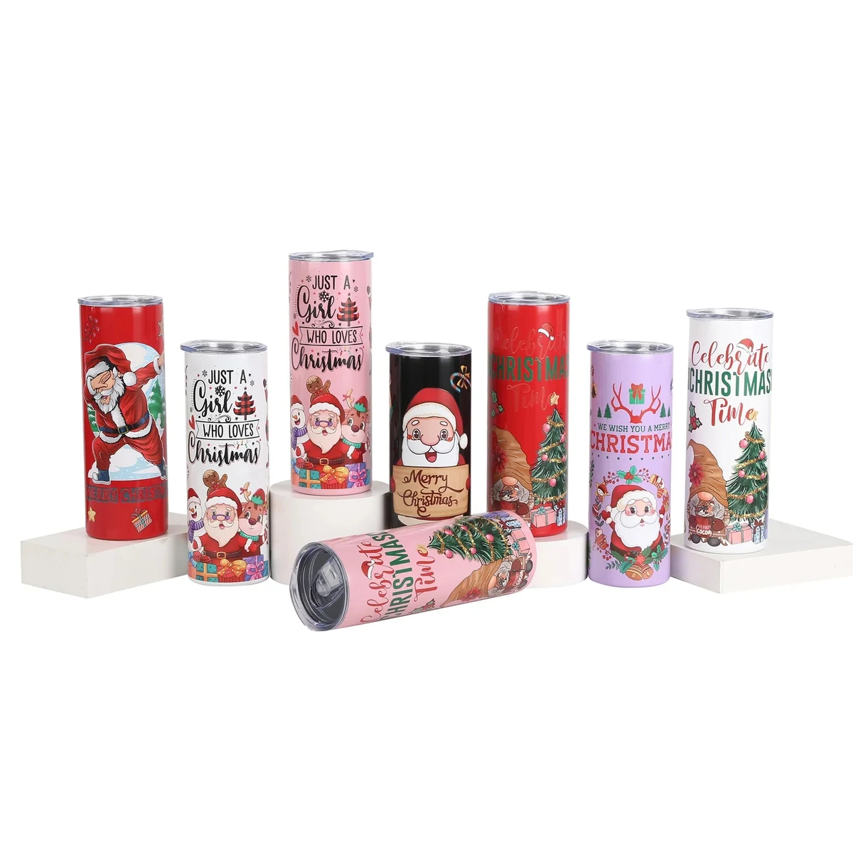 20 Oz. Custom Christmas Pattern Stainless Steel Vacuum Cup 1