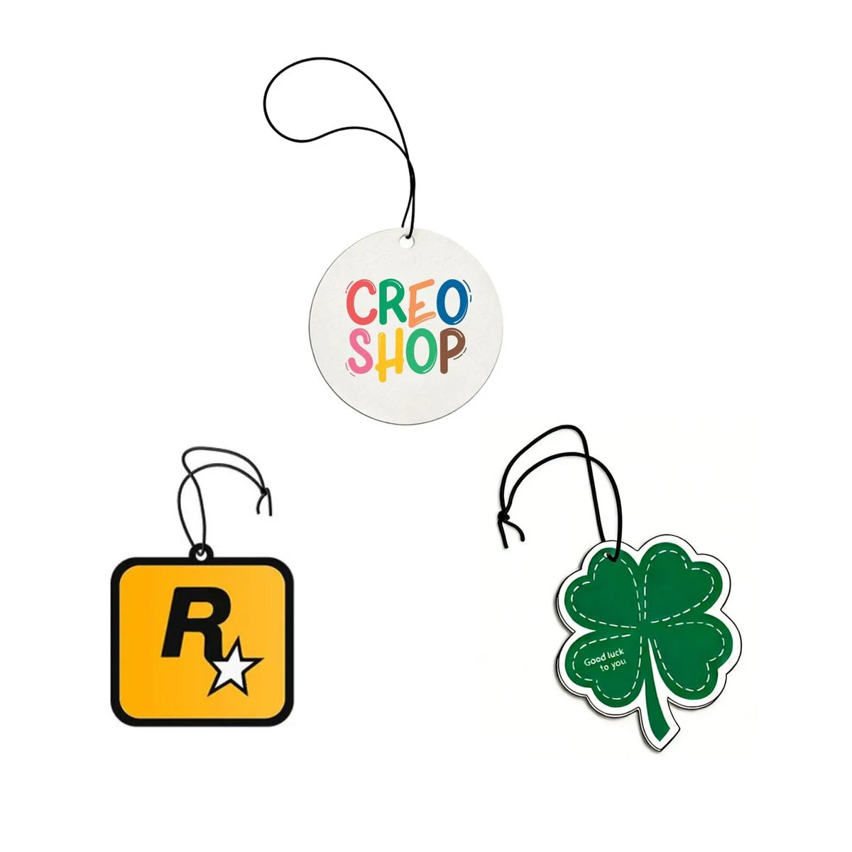 4" Die Cut Shape Custom Full Color Printed Air Freshener 1