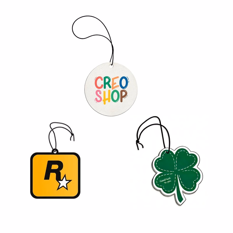 4" Die Cut Shape Custom Full Color Printed Air Freshener