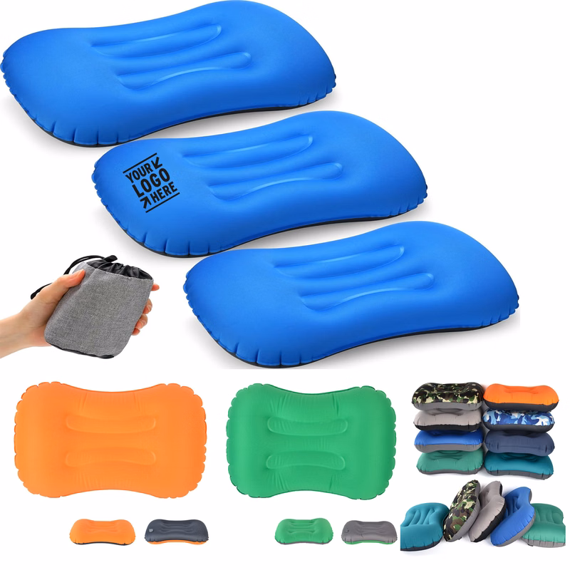 3 Pcs Inflatable Camping Travel Ultralight Lightweight Portable Backpacking Pillow