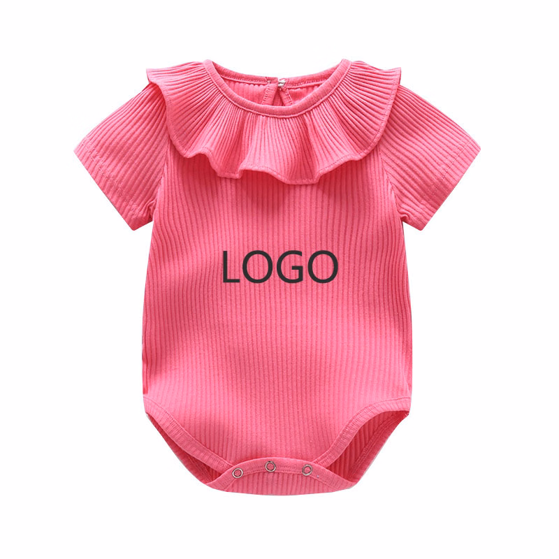 Summer ShortSleeve Ruffle Infant Romper One Piece Outfits