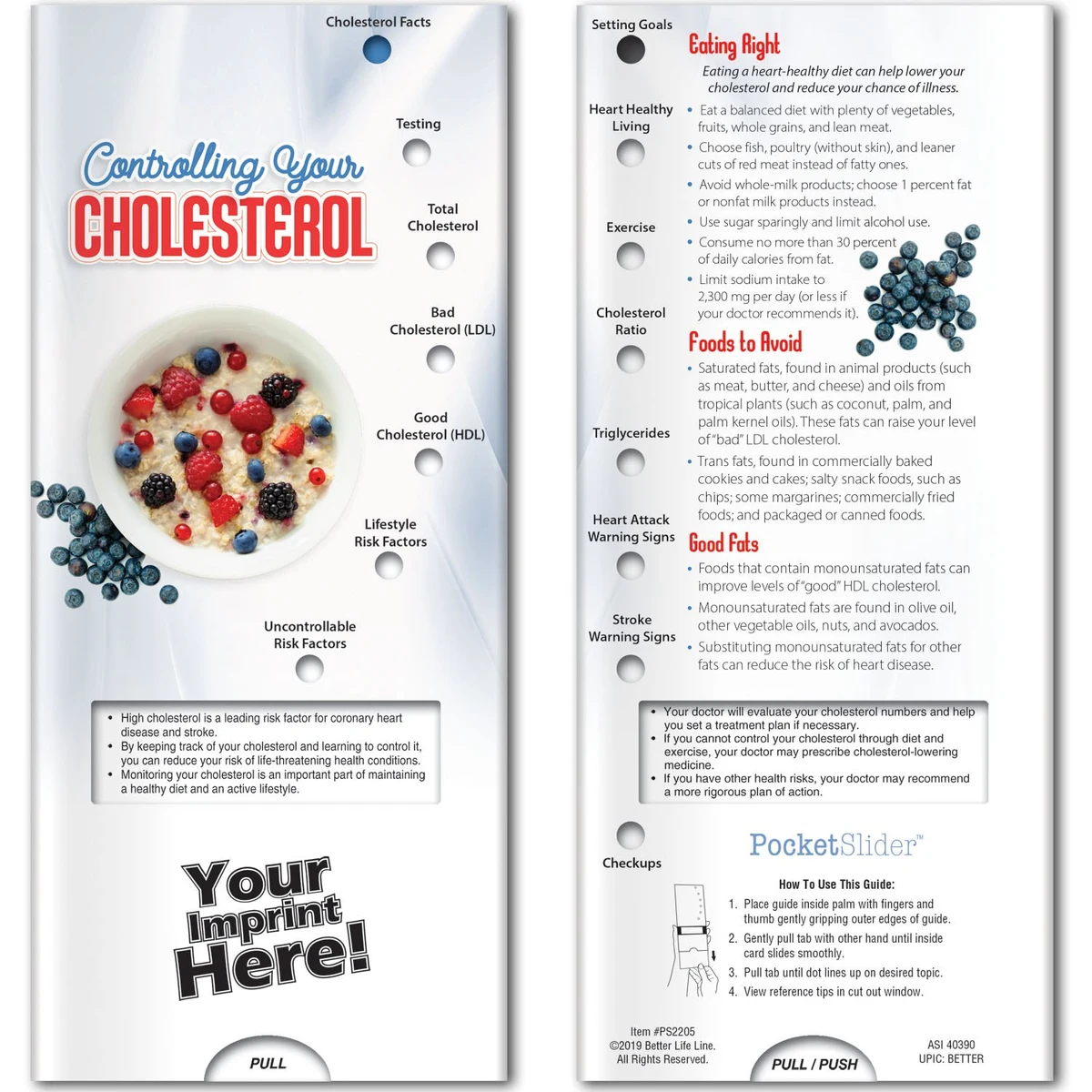 Pocket Slider - Controlling Your Cholesterol 1