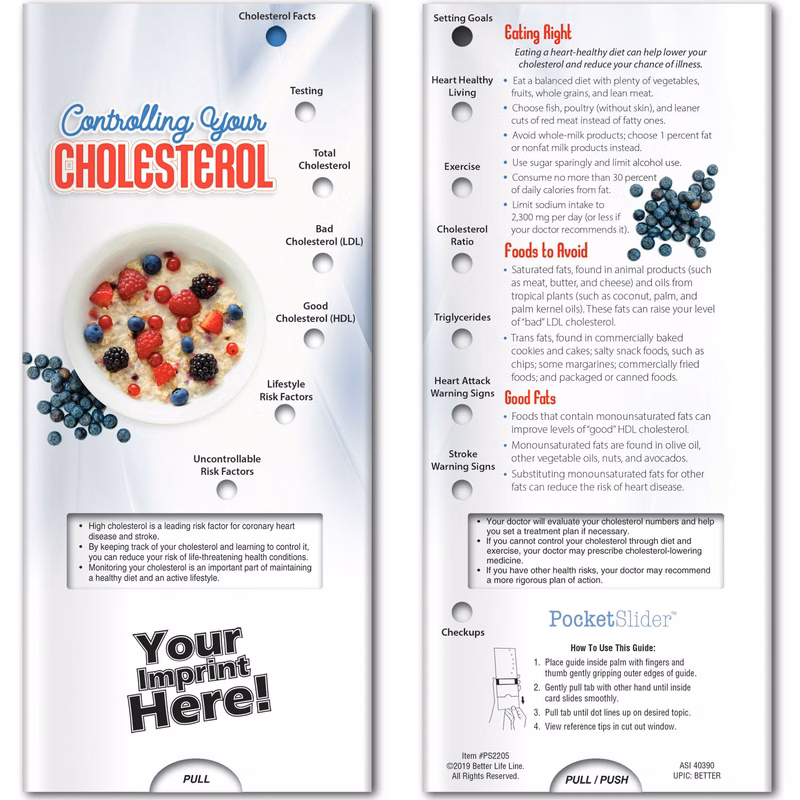 Pocket Slider - Controlling Your Cholesterol