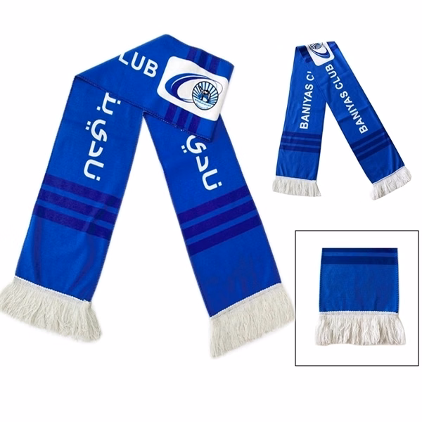 Polyester Sport Fan Scarf W/ Tassel