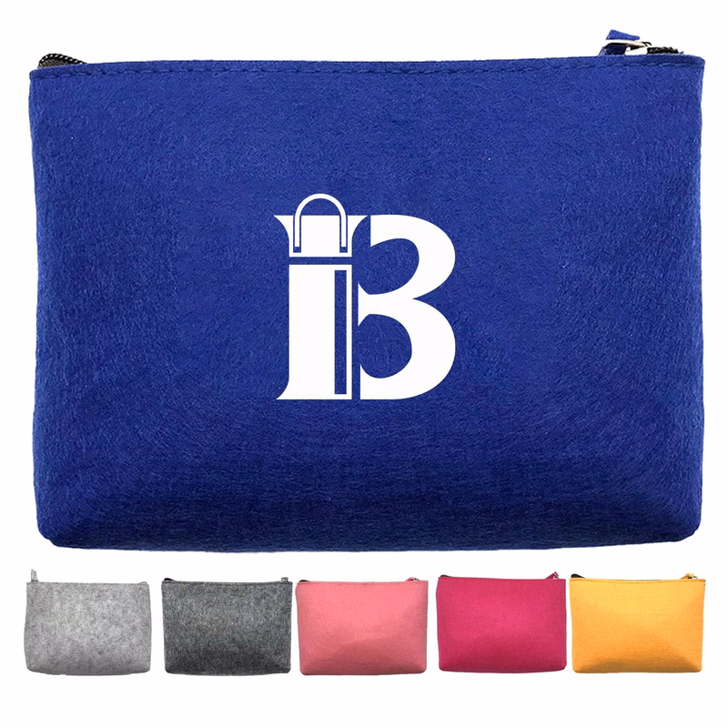 Felt Fiber Makeup Pouch Organizer Pen Gadgets Case