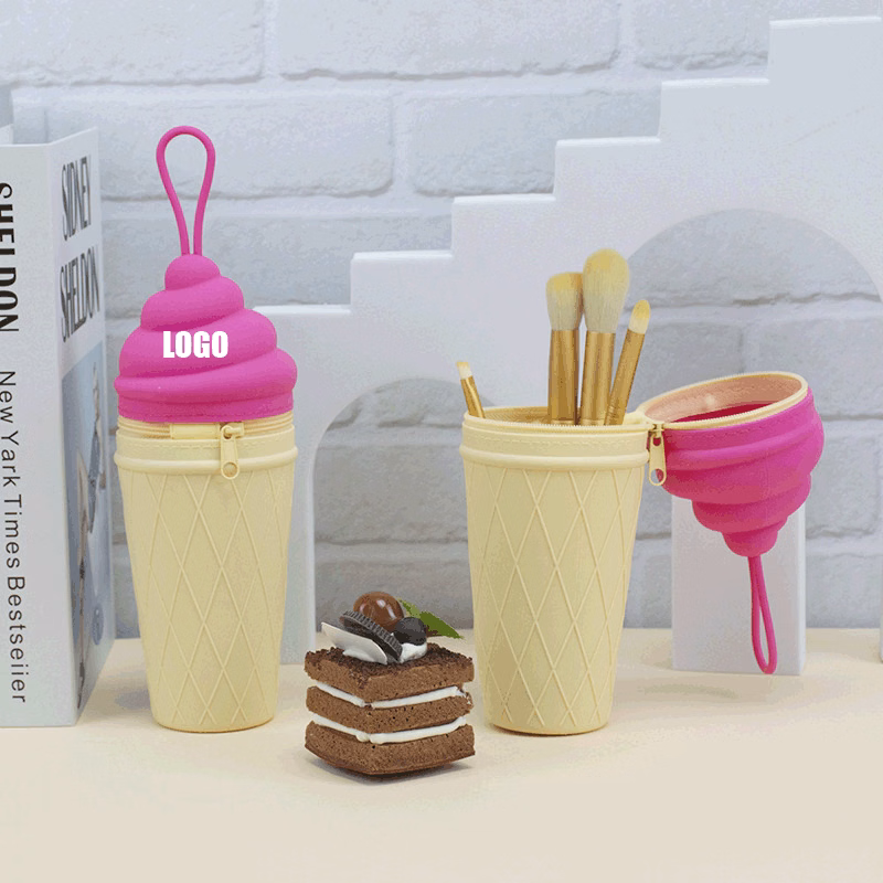 Decoration Ice Cream Pen Holder/Ice Cream Statue Cosmetic Brush Pot