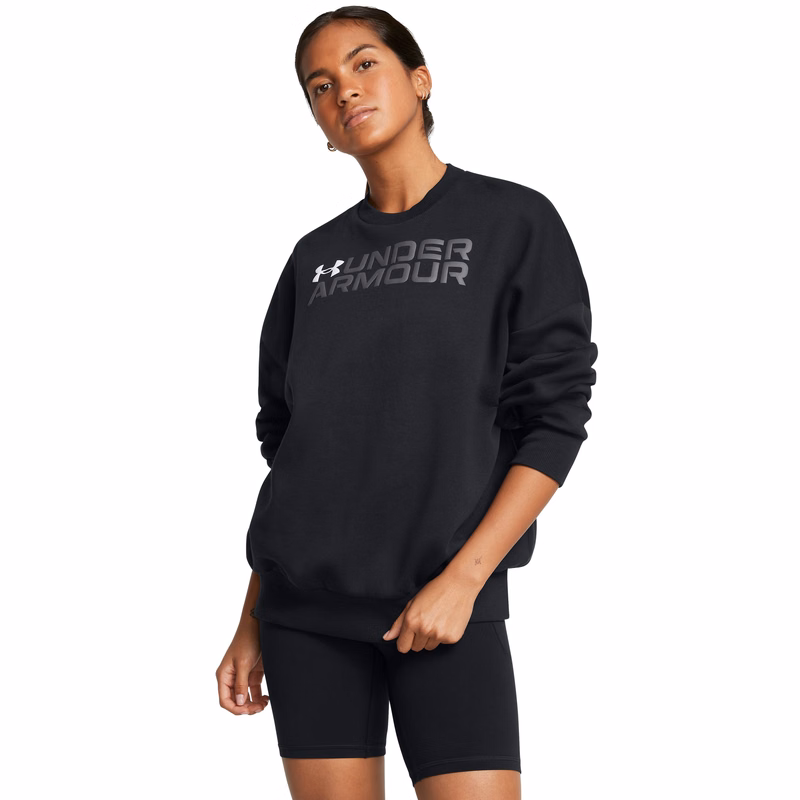 UA Rival Fleece Wordmark Women's Oversized Crew