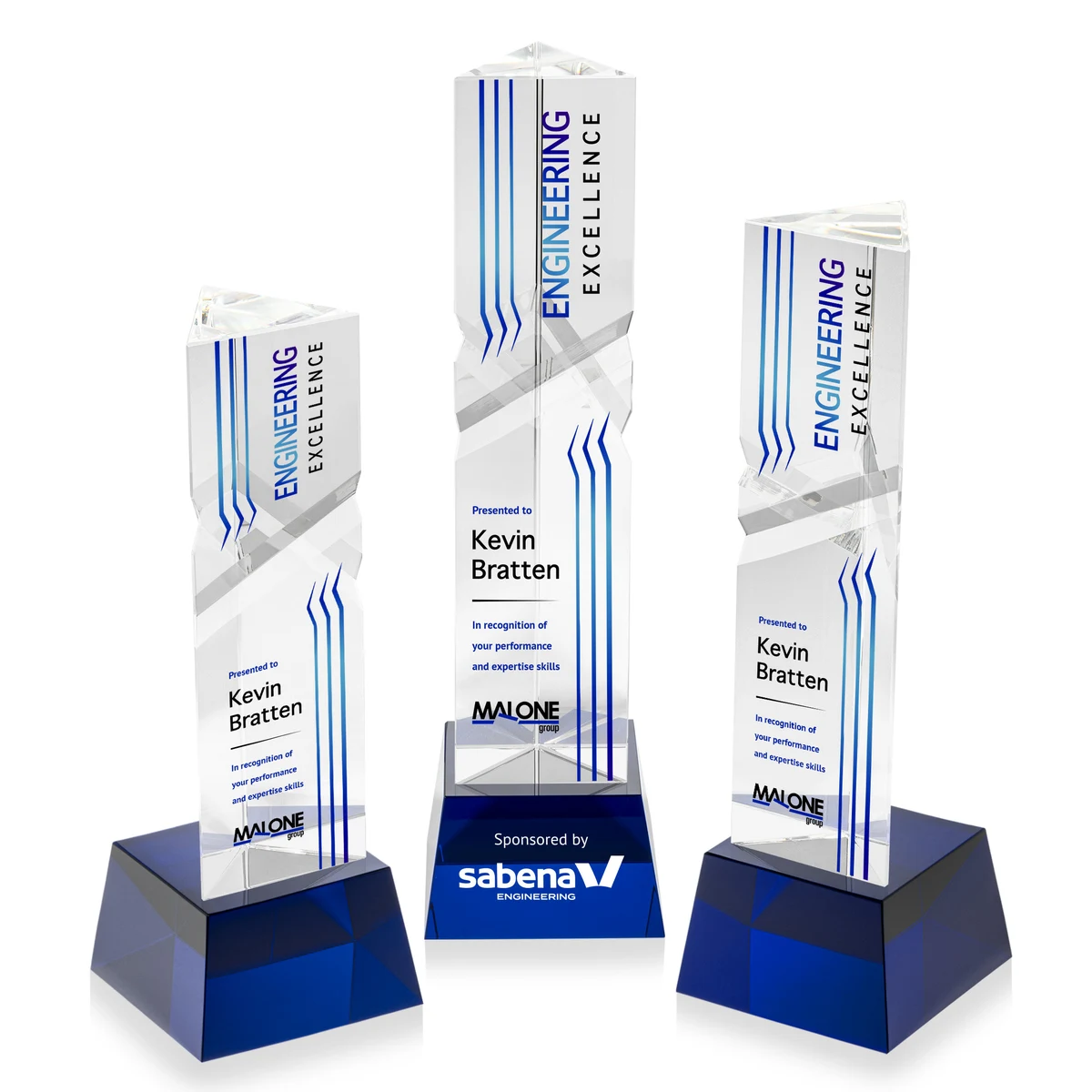 Oakham VividPrint™ Award on Robson Base - Blue 1