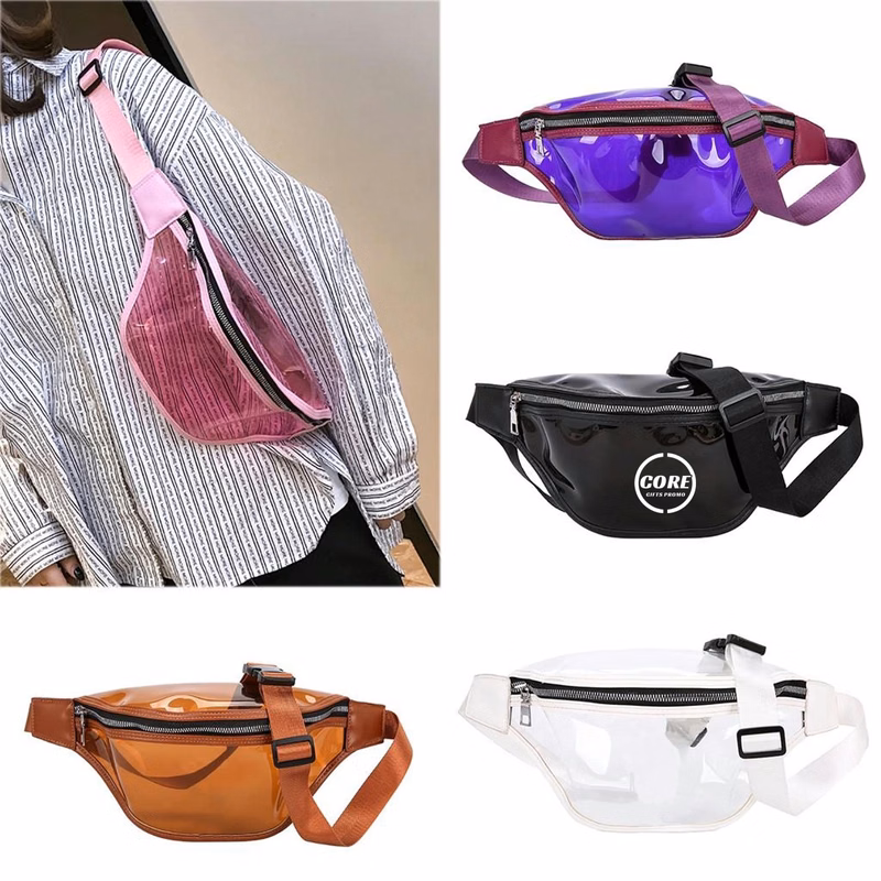 Transparent Pocket Chest Messenger Bags