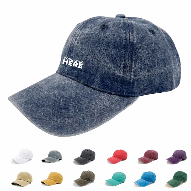 Vintage Washed Cotton Plain Baseball Caps