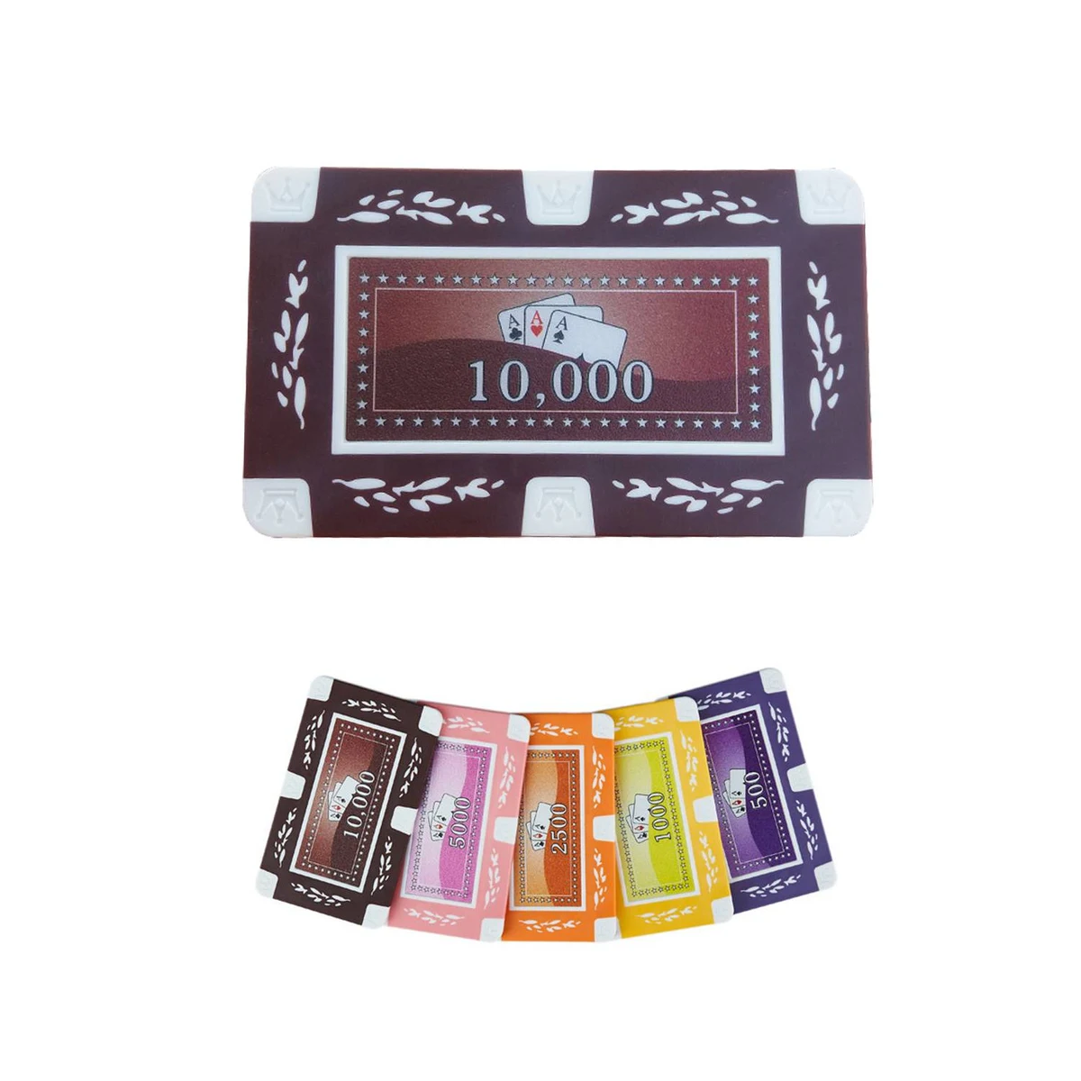 Rectangle Plastic Poker Chip 1