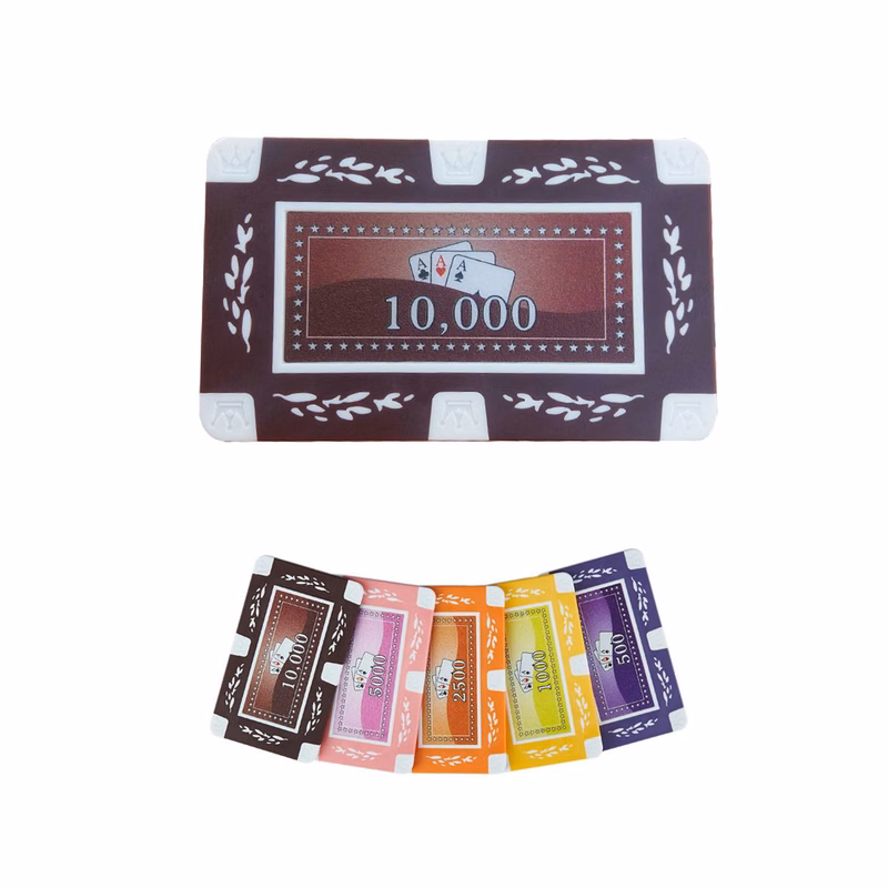 Rectangle Plastic Poker Chip