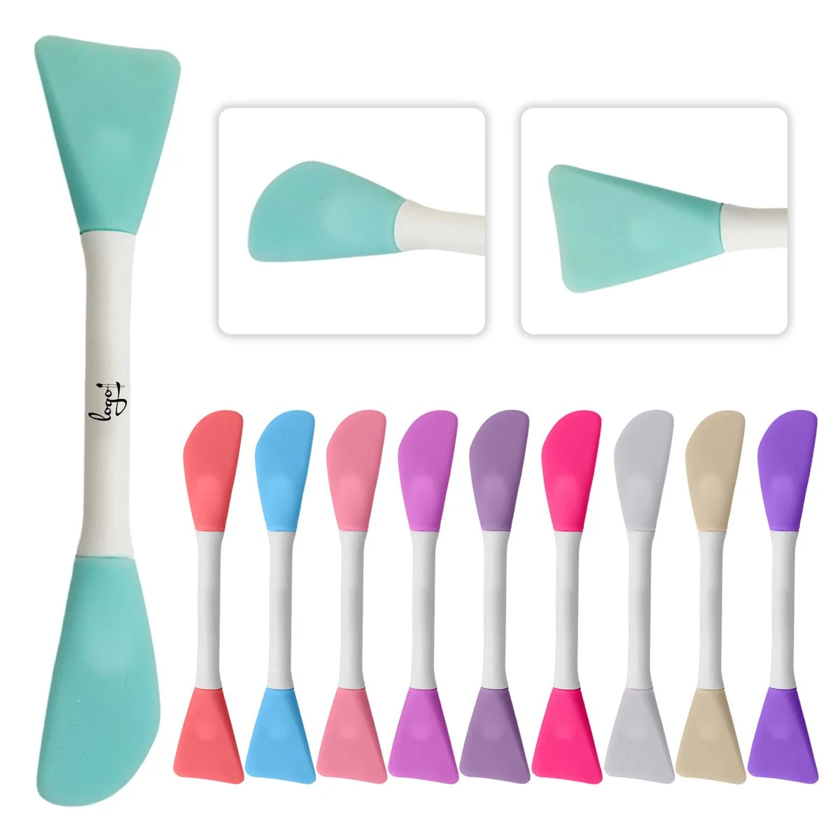Double Head Detachable Silicone Facial Mask Brush 1
