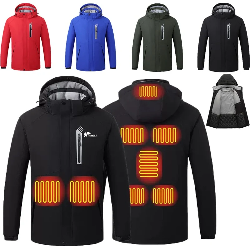 8 Heat Zones USB Charging Heating Jacket Warming Hoodie Coat Heated Jacket 1