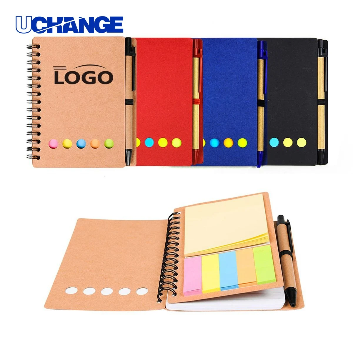 Mini Journal with Pen Flags and Sticky Notes Set 1