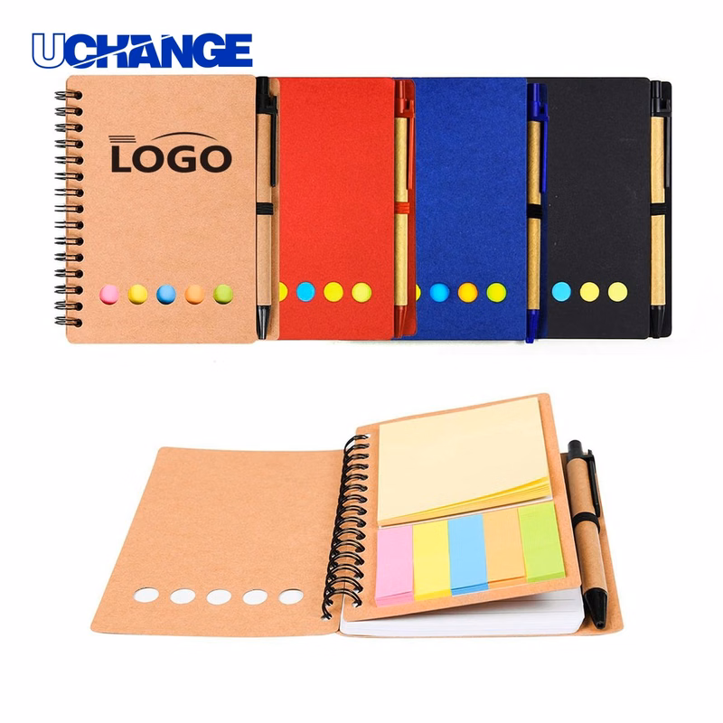 Mini Journal with Pen Flags and Sticky Notes Set