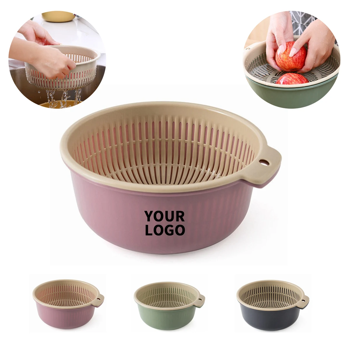 Food Grade PP Two In One Wash Drain Basket 1