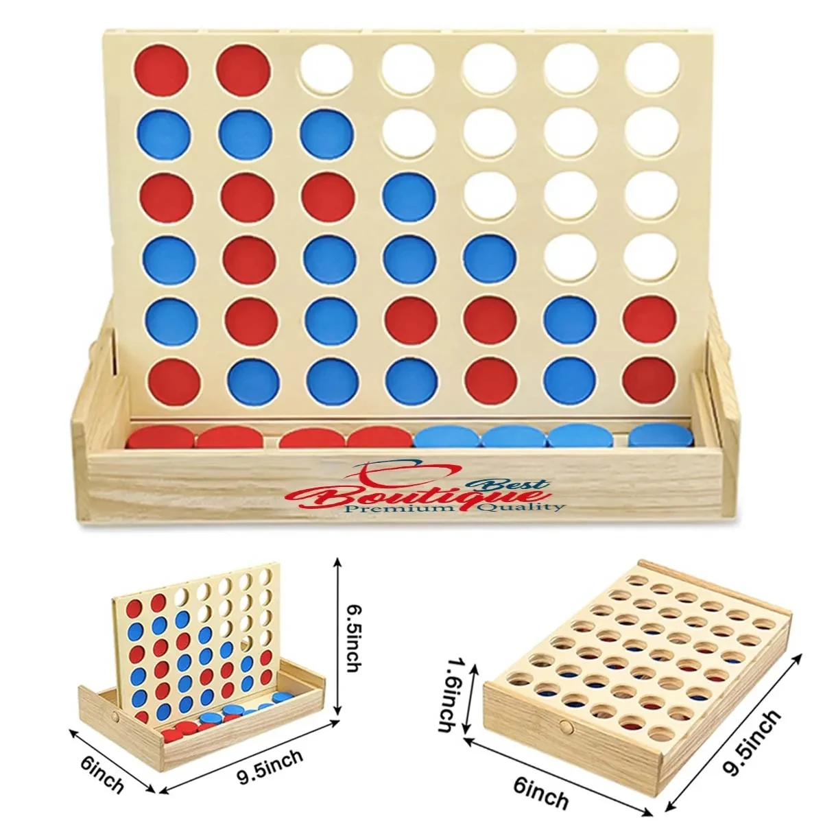 Custm Giant Classic Connect 4 Wooden Board Game 1