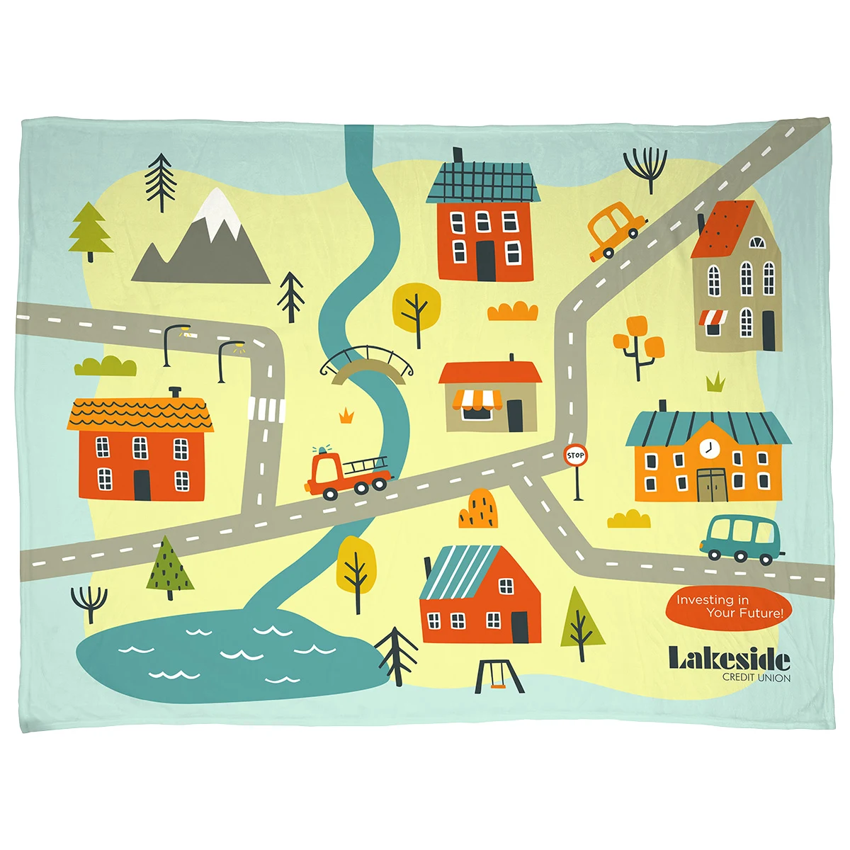 Silk Touch Blanket 60" x 80" 300GSM Polyester - Full Color 1
