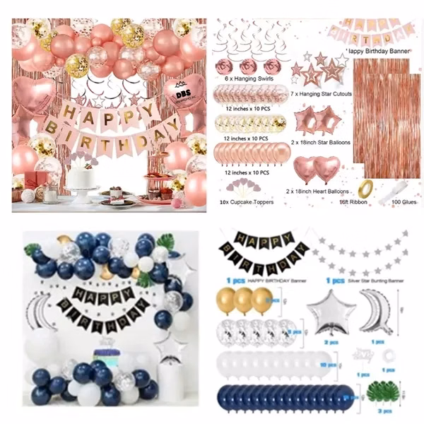 Birthday Party Balloons Decorations Set