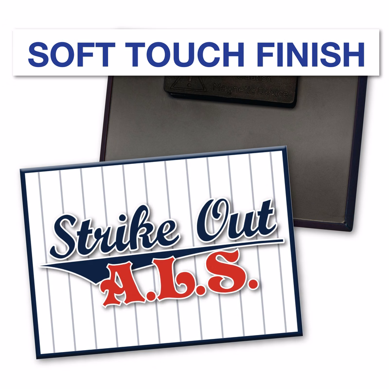 Soft Touch Rectangle Button - 2.5" x 3.5" - Badge Backing