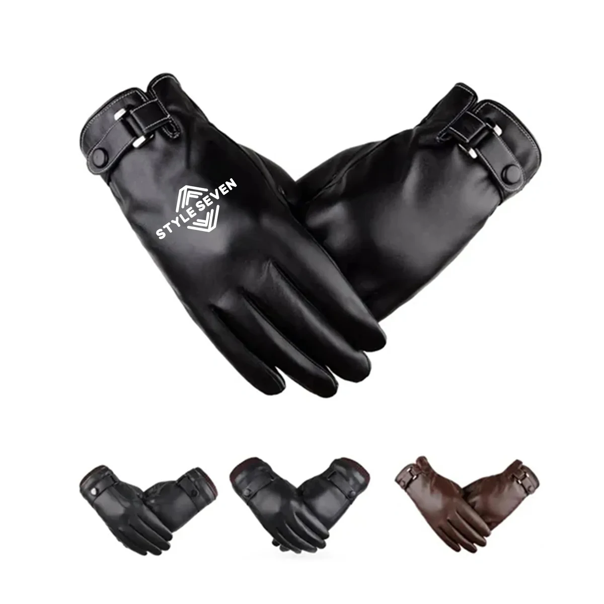 PU Leather Gloves With Touchscreen Capability 1