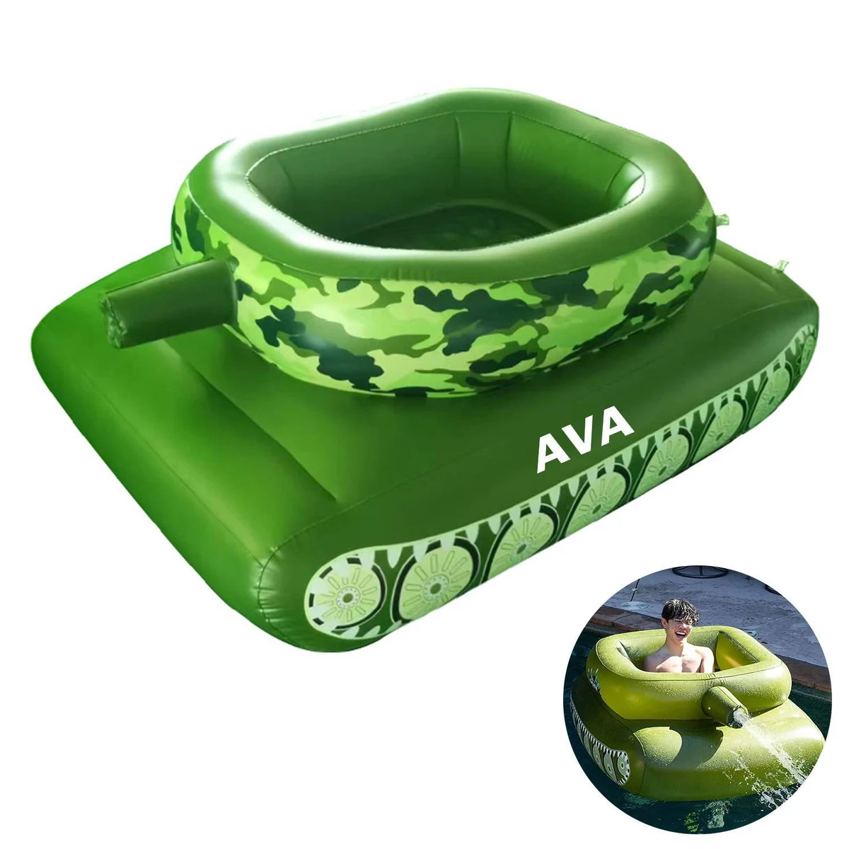 Inflatable tank swimming ring 1