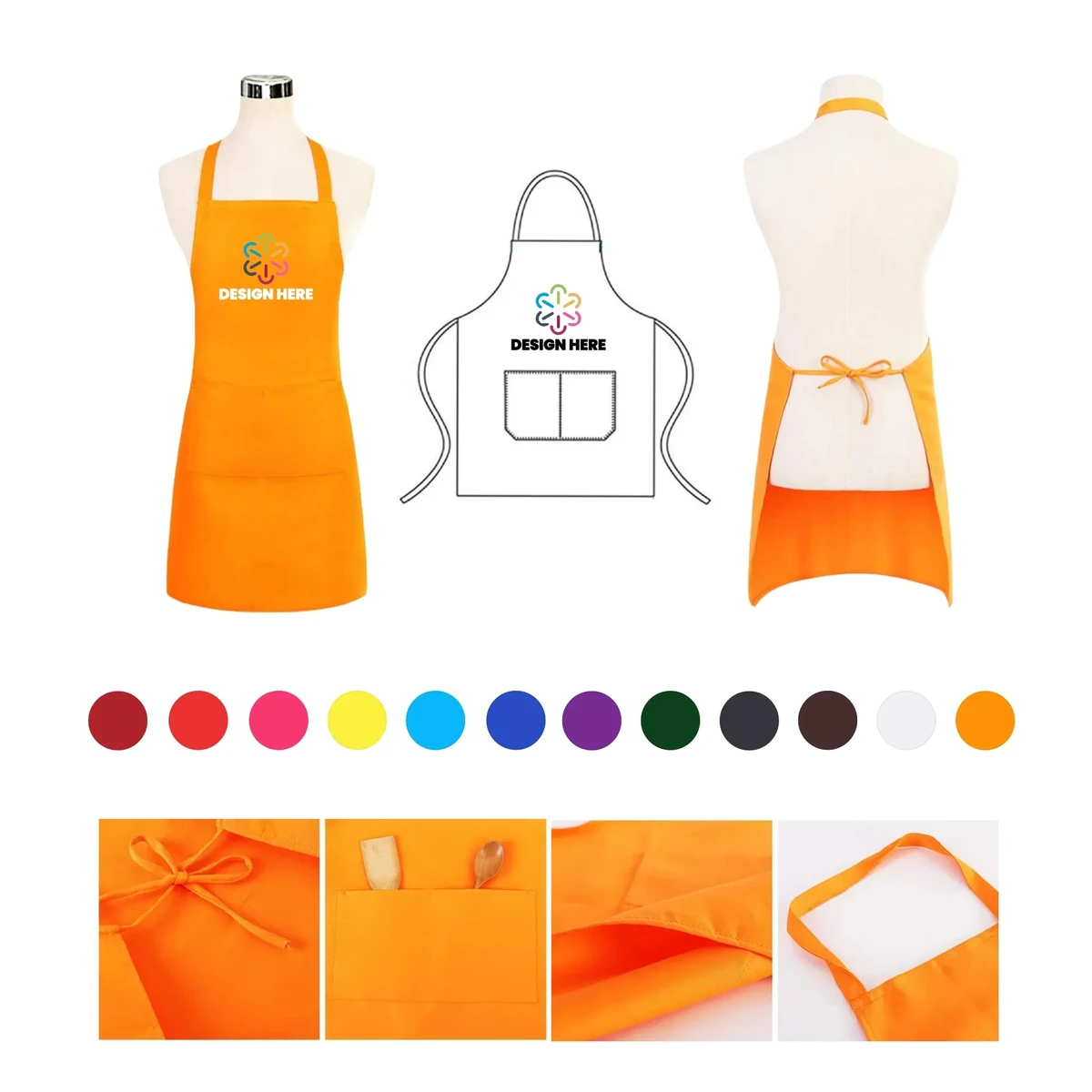 Custom Kitchen Cooking Bib Apron 1